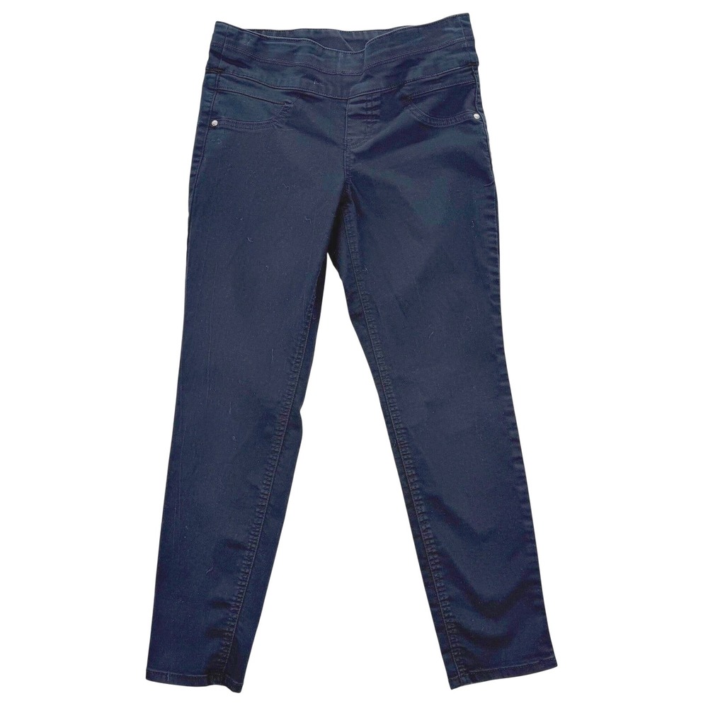 Style & Co Black Pull On Jeans Skinny Mid‎ Rise Stretch Slim Fit 4